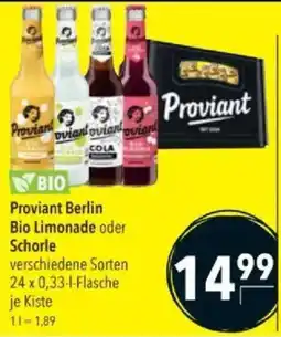 Citti Proviant Berlin Bio Limonade oder Schorle tilbud