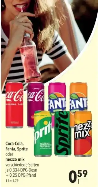 Coca-Cola, Fanta, Sprite oder mezzo mix
