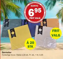 Købmandsgården Colours servietter tilbud