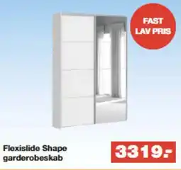 Bauhaus Flexislide Shape garderobeskab tilbud
