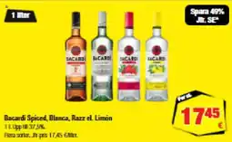 Calle Bacardi Spiced, Blanca, Razz el. Limon tilbud