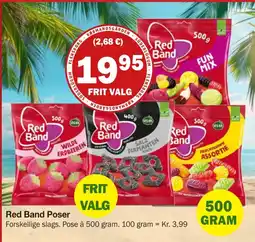 Købmandsgården Red Band Poser tilbud