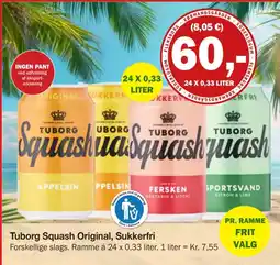 Købmandsgården Tuborg Squash Original, Sukkerfri tilbud