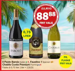 Købmandsgården Il Paolo Barolo Faustino 1 Chablis Cuvée Premium tilbud