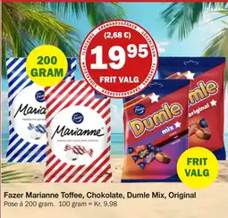 Købmandsgården Fazer Marianne Toffee, Chocolate, Dumle Mix, Original tilbud