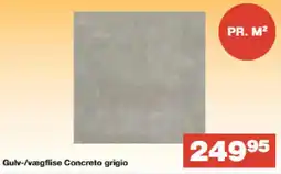 Bauhaus Gulv-/vægflise Concreto grigio tilbud