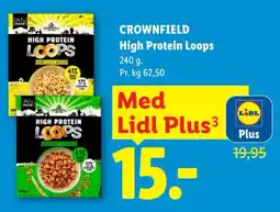 Lidl Crownfield High Protein Loops tilbud