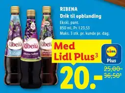 Lidl Ribena Drik til opblandning tilbud