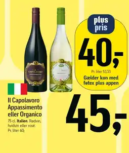 Føtex Il Capolavoro Appassimento eller Organico tilbud