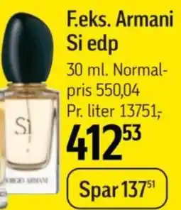 Føtex Armani Si edp tilbud