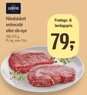 Ludvig Okse Håndskåret entrecoté eller rib-eye