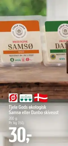 Føtex Tjele Gods økologisk Samsø eller Danbo skiveost tilbud