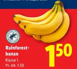 Lidl Rainforest-banan tilbud