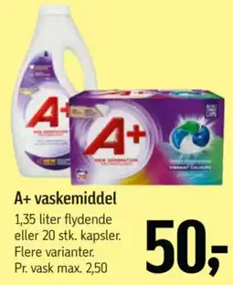 Føtex A+ vaskemiddel tilbud