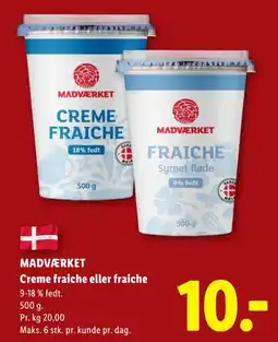 Lidl Madværket creme fraiche eller fraiche tilbud