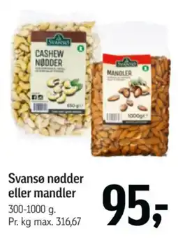 Føtex Svansø nødder eller mandler tilbud