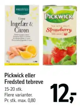 Føtex Pickwick eller Fredsted tebreve tilbud