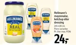 Føtex Hellmann's mayonnaise ketchup eller dressing tilbud