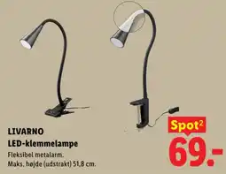 Lidl Livarno LED-klemmelampe tilbud
