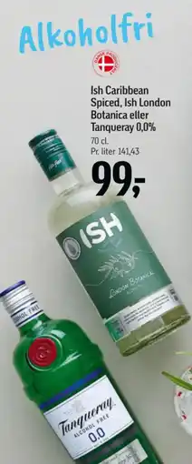 Føtex Ish Caribbean Spiced, Ish London Botanica eller Tanqueray 0,0% tilbud