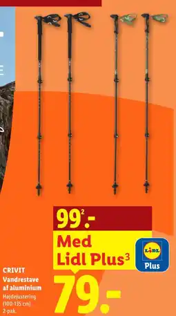 Lidl Crivit Vandrestave af aluminium tilbud