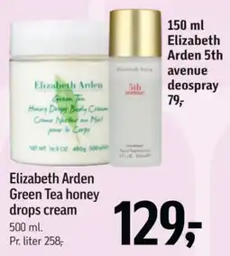 Føtex Elizabeth Arden green tea honey drops cream tilbud