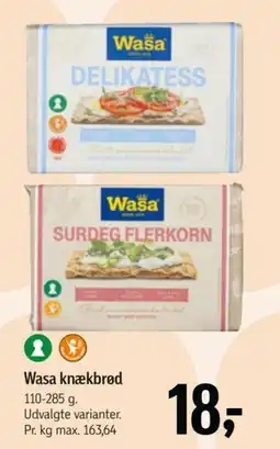 Føtex Wasa knækbrød tilbud