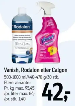 Føtex Vanish, Rodalon eller Calgon tilbud