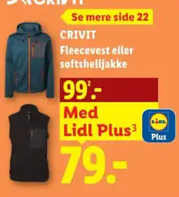 Lidl Crivit Fleecevest eller softshelljakke tilbud