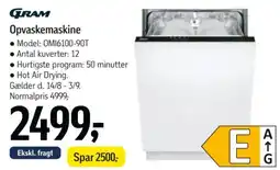 Føtex Gram opvaskemaskine tilbud
