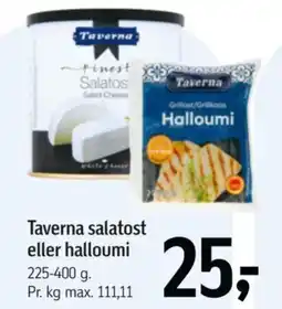 Føtex Taverna salatost eller halloumi tilbud