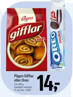 Føtex Pågen Gifflar eller Oreo tilbud