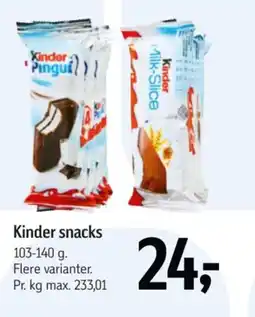 Føtex Kinder snacks tilbud