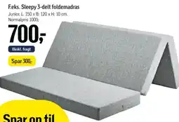 Føtex Sleepy 3-delt foldemadras tilbud