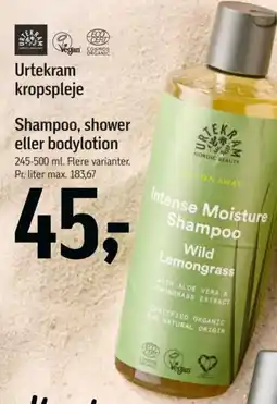 Føtex Urtekram intense moisture shampoo wild lemongrass tilbud