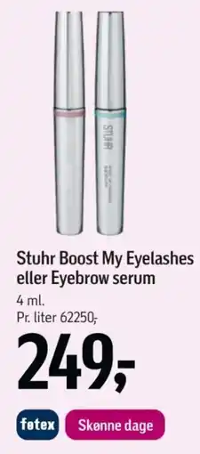 Føtex Stuhr Boost My Eyelashes eller Eyebrow serum tilbud