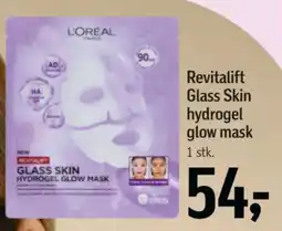 Føtex L'oreal Revitalift Glass Skin hydrogel glow mask tilbud