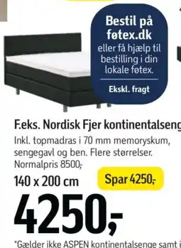 Føtex Feks. Nordisk Fjer kontinentalsenge tilbud