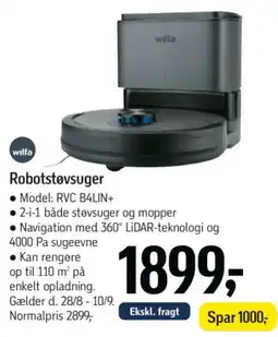 Føtex Wilfa Robotstøvsuger tilbud