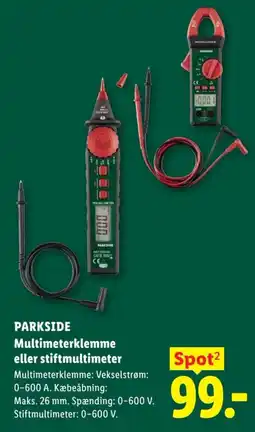 Lidl Parkside Multimeterklemme eller stiftmultimeter tilbud
