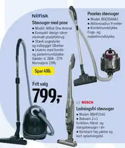 Føtex Nilfisk støvsuger med pose tilbud