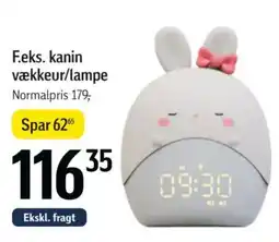 Føtex F.eks. kanin vækkeur/lampe tilbud