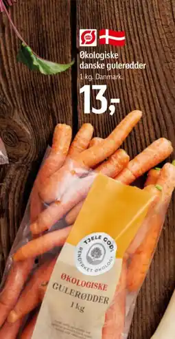 Føtex Tjele Gods økologiske gulerødder tilbud