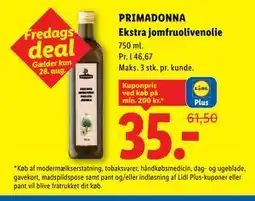 Lidl PRIMADONNA Ekstra jomfruolivenolie, App-pris tilbud
