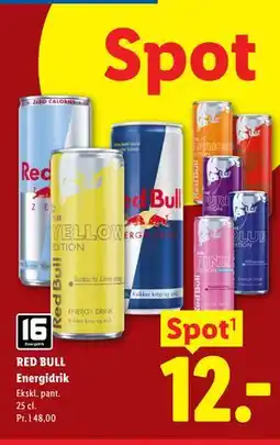 Lidl RED BULL Energidrik tilbud