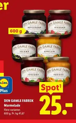 Lidl DEN GAMLE FABRIK Marmelade tilbud