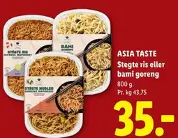 Lidl ASIA TASTE Stegte ris eller bami goreng tilbud