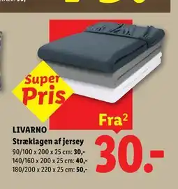 Lidl LIVARNO Stræklagen af jersey tilbud