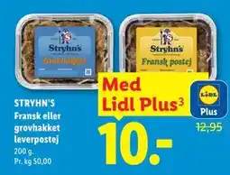 Lidl STRYHN'S Fransk eller grovhakket leverpostej, App-pris tilbud