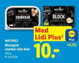 Lidl NATURLI' Økologisk smørbar eller blok, App-pris tilbud